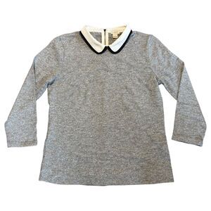J. Crew Gray Sweater with Peter Pan Collar- Size S